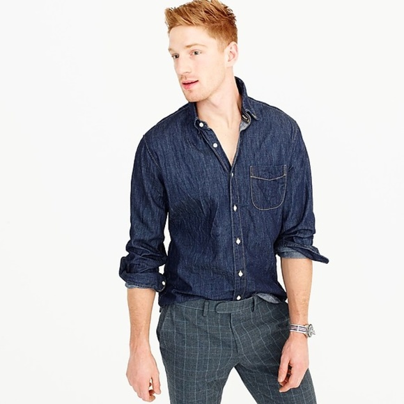 j crew lightweight denim shirt